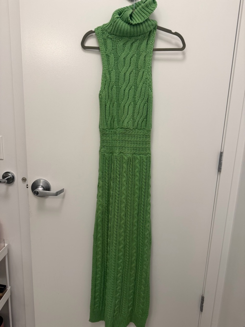 Nakd Fashion Green Cable Knit Turtleneck Maxi Dress